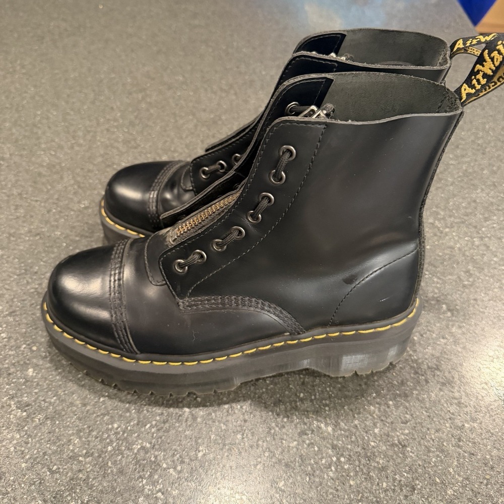 Dr Martens Black Smooth Sinclair Platform Combat Boots US 11  EU 43 - Picture 6 of 8